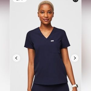 Figs Catarina Core Collection Navy Blue Top